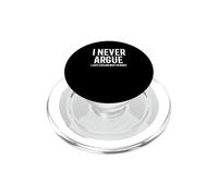 Non discorso mai, spiego solo perché ho ragione frase sarcastica PopSockets PopGrip per MagSafe
