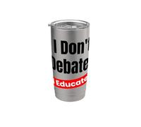 Non discuto di educare per insegnanti ed educatori scolastici Bicchiere termico in acciaio inox doppia parete