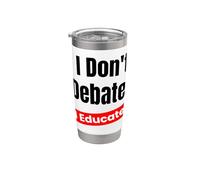 Non discuto di educare per insegnanti ed educatori scolastici Bicchiere termico in acciaio inox doppia parete