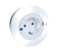REV Luce notturna, 3 colori, luce notturna a LED, presa di corrente con crepuscolo automatico, 0,5 W, 5 lux, bianco