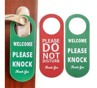 Non disturbare, gancio per porta a doppia faccia, targhetta per porta, cartello/benvenuto, bussa, 2 pezzi, cartelli da appendere universali per camera da letto/hotel/ufficio