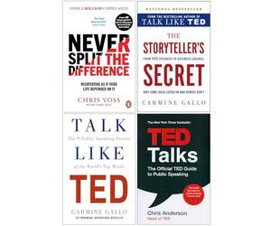 Non dividere mai le differenze, Il segreto del narratore, Parla come TED, TED Talks 4 Books Collection Set