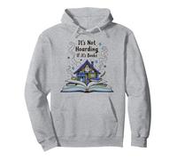 Non è accaparrarsi se Si Tratta di Libri - Il Sogno di Bookworm Felpa con Cappuccio, Unisex per Adulti, Grigio Melange, S