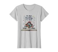 Non è accaparrarsi se Si Tratta di Libri - Il Sogno di Bookworm Maglietta, Donna, Argento, XL