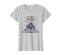 Non è accaparrarsi se Si Tratta di Libri - Il Sogno di Bookworm Maglietta, Donna, Argento, XS