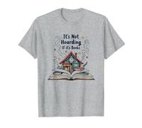 Non è accaparrarsi se Si Tratta di Libri - Il Sogno di Bookworm Maglietta, Uomo, Grigio Melange, L