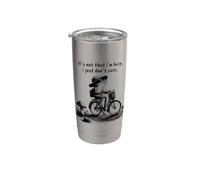 Non è che io sia pigro Whimsical Frog in sella a una bici Bicchiere termico in acciaio inox doppia parete
