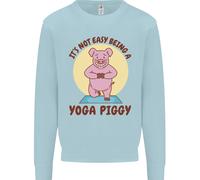 Non È Facile Essere Un Yoga Piggy Divertente Pig Uomo Felpa Maglione