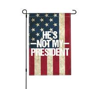 Non è il mio presidente, bandiera da giardino verticale bifacciale da 12x18 pollici, decorazione da parete per cortile e stanza, striscione di benvenuto