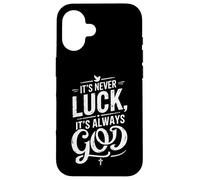 Non è mai fortuna È sempre Dio Dove Funny Christian Custodia per iPhone 16