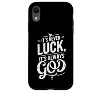 Non è mai fortuna È sempre Dio Dove Funny Christian Custodia per iPhone XR