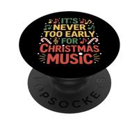Non è mai troppo presto per Natale Musica Natale PopSockets PopGrip Adesivo