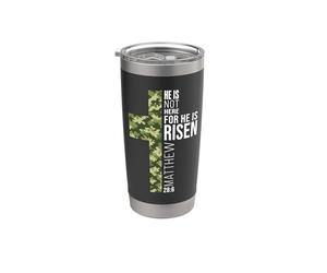 Non è qui perché è risorto Christian Easter Camo Cross Bicchiere termico in acciaio inox doppia parete