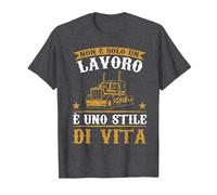 Non È Solo Un Lavoro È Uno Stile di Vita Camionista Maglietta, Uomo, Grigio Scuro, 4XL