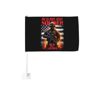 Non è solo un soldato, è mio fratello (1) Fermaglio per finestra per bandiere per auto, protezione solare, decorazione, striscione bifacciale da 12x18 pollici per camion