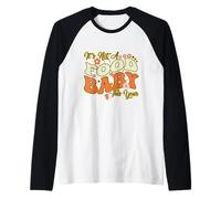 Non è Un Bambino Alimentare quest'anno Groovy Ringraziamento Gravidanza Maglia con Maniche Raglan
