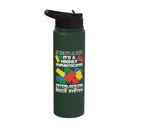 Non è un giocattolo, è ad incastro Brick System Brick Builder Stainless Steel Insulated Water Bottle