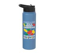 Non è un giocattolo, è ad incastro Brick System Brick Builder Stainless Steel Insulated Water Bottle