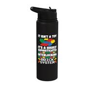 Non è un giocattolo, è un sistema di mattoncini ad incastro Funny Brick Stainless Steel Insulated Water Bottle