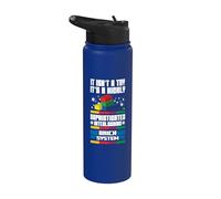 Non è un giocattolo, è un sistema di mattoncini ad incastro Funny Chrismas Stainless Steel Insulated Water Bottle