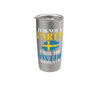 Non è un partito fino a quando lo svedese non si presenta in Svezia Bicchiere termico in acciaio inox doppia parete