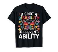 Non è Una disabilità, è un'abilità diversa Autismo Divertente Maglietta