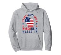 Non è una festa fino a quando una ragazza del Wisconsin non cammina nel Wisconsin Felpa con Cappuccio