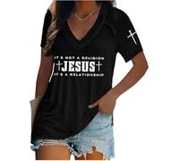 Non è Una Religione è Una Camicia Cristiana per Camicia da relazione (Black XL)