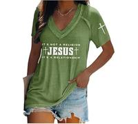 Non è Una Religione, è Una Camicia Cristiana per Camicia da relazione (Green XXL)
