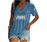 Non è Una Religione è Una Camicia Cristiana per la Camicia da relazione (Blue XL)