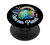 Non esiste Pianeta B Terra Salva Nostro Pianeta Cambiamento PopSockets PopGrip Adesivo