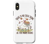 Non esiste una cosa come troppi libri Duck Custodia per iPhone X/XS