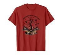 Non esistono troppi Libri Che leggono Arte Maglietta, Uomo, Mirtillo Rosso, 3XL