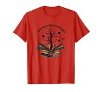 Non esistono troppi Libri Che leggono Arte Maglietta, Uomo, Rosso, L