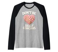 Non Essere Auto Conchas Pan Dulce Messicano Latina Mujer Concha Maglia con Maniche Raglan