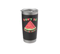Non essere meloncholy divertente anguria gioco di parole estate Bicchiere termico in acciaio inox doppia parete