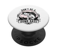 Non Essere Uno Stupido Pescatore Di Pesca Marina Con Squali PopSockets PopGrip Adesivo