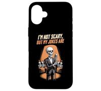 Non faccio paura, ma le mie battute sì! Battute di Halloween Custodia per iPhone 16 Plus