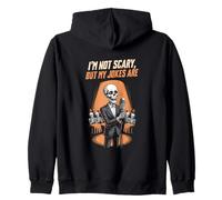 Non Faccio Paura, ma Le Mie battute Sì! Battute di Halloween Felpa con Cappuccio