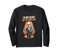 Non Faccio Paura, ma Le Mie battute Sì! Battute di Halloween Maglia a Manica