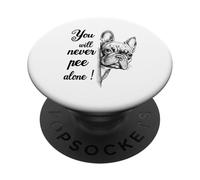 Non farai mai pipì da solo Bulldog francese Bagno PopSockets PopGrip Adesivo