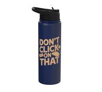 Non fare clic su questo - Cyber Security Hacker Stainless Steel Insulated Water Bottle