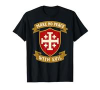Non Fare Pace con i Cavalieri malvagi Templari Gerusalemme Cross Men Maglietta
