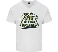 Non Fare Schifezze Con Il Tuo Batterista Maglietta In Cotone A V Per Uomo