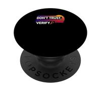 Non fidarti di verificare la verità a prova di libertà di auto custodia bitcoin PopSockets PopGrip Adesivo