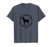 Non fidarti mai di Nessuno a Cui Non piacciono i Cani Pet Love Maglietta, Uomo, Pervinca, 3XL