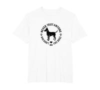 Non fidarti mai di Nessuno a Cui Non piacciono i Cani Pet Love Maglietta, Uomo Taglie Grandi, Bianco, 6X Tall