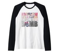Non Fragile Come Un Fiore Fragile Come Una Bomba Motivazionale Maglia con Maniche Raglan
