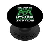 Non gioco sempre ai videogiochi a volte mangio e dormo PopSockets PopGrip Adesivo
