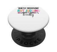 Non giudicare ma giudicare fiori colorati PopSockets PopGrip Adesivo